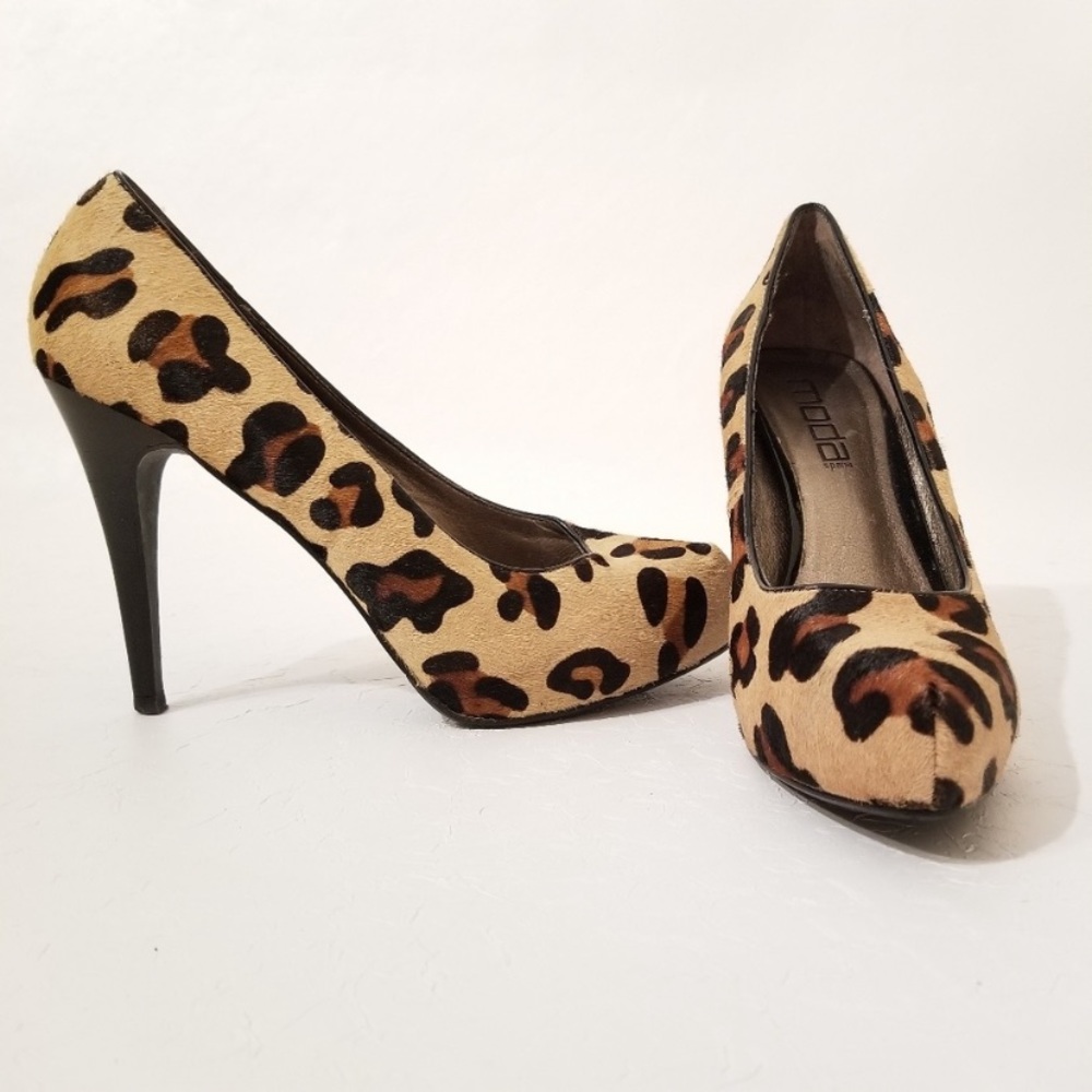Moda Spana Leopard Stilettos Pumps Heels 🐆